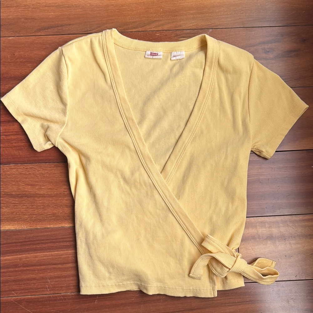 Levi’s Yellow Wrap Top